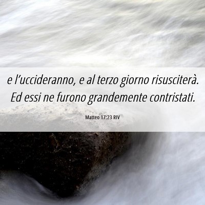 Picture 06 - Matteo 17:23 RIV - e l’uccideranno, e al terzo giorno - Bible Verse Picture