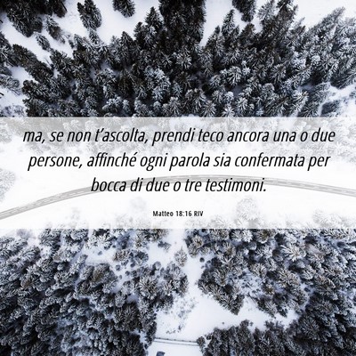 Picture 06 - Matteo 18:16 RIV - ma, se non t’ascolta, prendi teco ancora una o - Bible Verse Picture