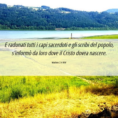 Picture 06 - Matteo 2:4 RIV - E radunati tutti i capi sacerdoti e gli scribi - Bible Verse Picture