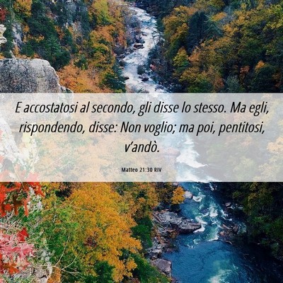 Picture 06 - Matteo 21:30 RIV - E accostatosi al secondo, gli disse lo stesso. Ma - Bible Verse Picture