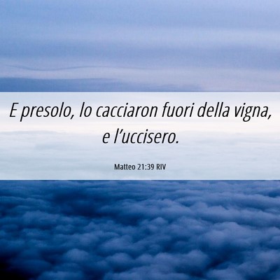 Picture 06 - Matteo 21:39 RIV - E presolo, lo cacciaron fuori della vigna, e - Bible Verse Picture