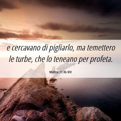 Picture 06 - Matteo 21:46 RIV - e cercavano di pigliarlo, ma temettero le turbe, - Bible Verse Picture