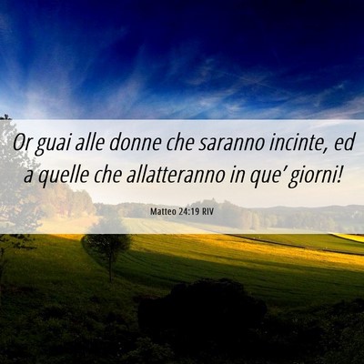 Picture 06 - Matteo 24:19 RIV - Or guai alle donne che saranno incinte, ed a - Bible Verse Picture