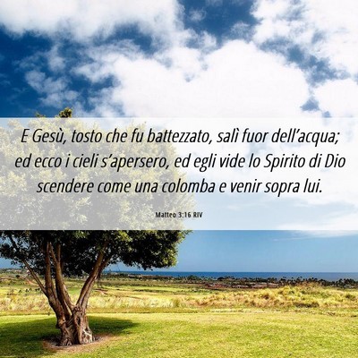 Picture 06 - Matteo 3:16 RIV - E Gesù, tosto che fu battezzato, salì fuor - Bible Verse Picture