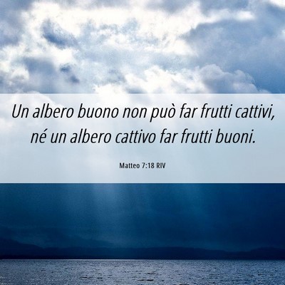 Picture 06 - Matteo 7:18 RIV - Un albero buono non può far frutti cattivi, né - Bible Verse Picture