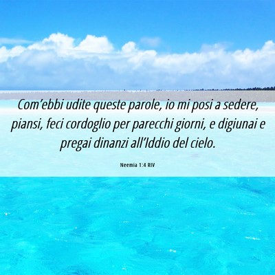 Picture 06 - Neemia 1:4 RIV - Com’ebbi udite queste parole, io mi posi a - Bible Verse Picture