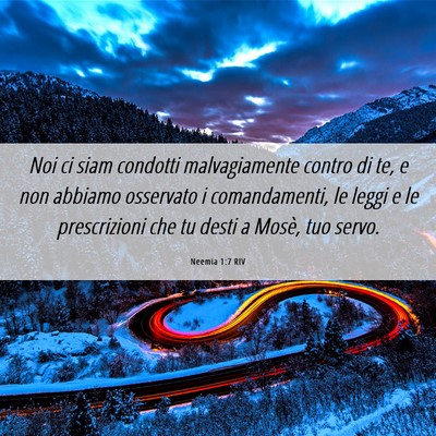 Picture 06 - Neemia 1:7 RIV - Noi ci siam condotti malvagiamente contro di te, - Bible Verse Picture