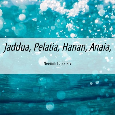 Picture 06 - Neemia 10:22 RIV - Jaddua, Pelatia, Hanan, - Bible Verse Picture