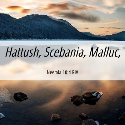 Picture 06 - Neemia 10:4 RIV - Hattush, Scebania, - Bible Verse Picture