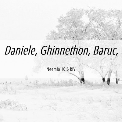 Picture 06 - Neemia 10:6 RIV - Daniele, Ghinnethon, - Bible Verse Picture