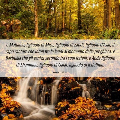 Picture 06 - Neemia 11:17 RIV - e Mattania, figliuolo di Mica, figliuolo di - Bible Verse Picture