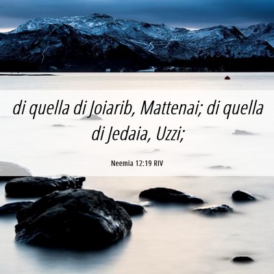 Picture 06 - Neemia 12:19 RIV - di quella di Joiarib, Mattenai; di quella di - Bible Verse Picture