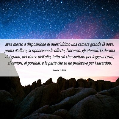 Picture 06 - Neemia 13:5 RIV - avea messo a disposizione di quest’ultimo una - Bible Verse Picture