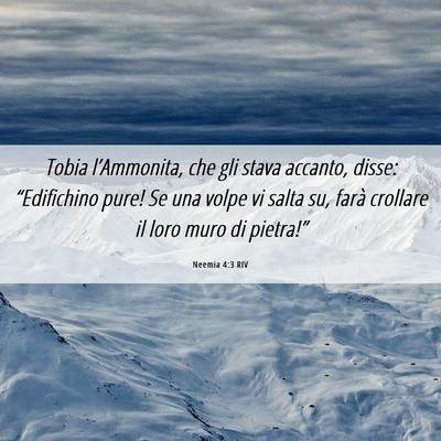 Picture 06 - Neemia 4:3 RIV - Tobia l’Ammonita, che gli stava accanto, disse: - Bible Verse Picture