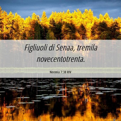 Picture 06 - Neemia 7:38 RIV - Figliuoli di Senaa, tremila - Bible Verse Picture