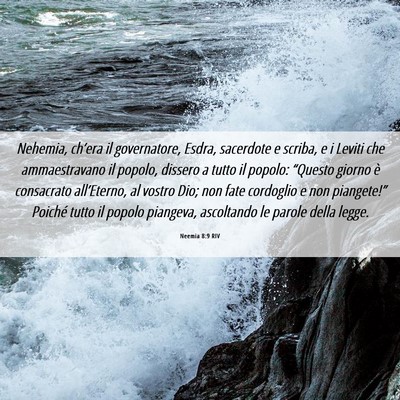 Picture 06 - Neemia 8:9 RIV - Nehemia, ch’era il governatore, Esdra, - Bible Verse Picture