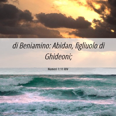 Picture 06 - Numeri 1:11 RIV - di Beniamino: Abidan, figliuolo di - Bible Verse Picture