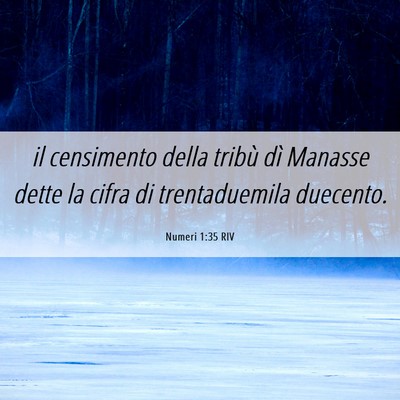 Picture 06 - Numeri 1:35 RIV - il censimento della tribù dì Manasse dette la - Bible Verse Picture