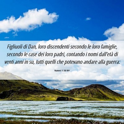 Picture 06 - Numeri 1:38 RIV - Figliuoli di Dan, loro discendenti secondo le - Bible Verse Picture
