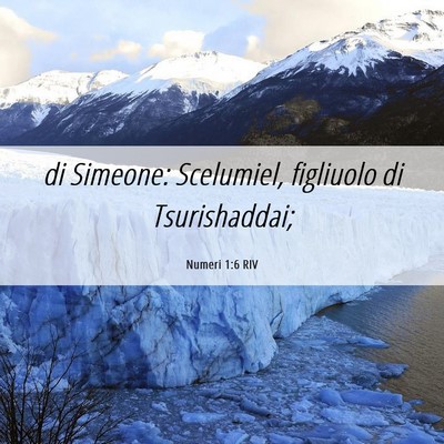 Picture 06 - Numeri 1:6 RIV - di Simeone: Scelumiel, figliuolo di - Bible Verse Picture