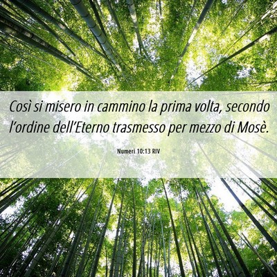 Picture 06 - Numeri 10:13 RIV - Così si misero in cammino la prima volta, - Bible Verse Picture