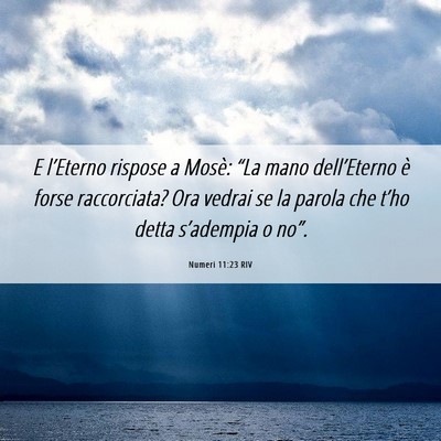 Picture 06 - Numeri 11:23 RIV - E l’Eterno rispose a Mosè: “La mano - Bible Verse Picture