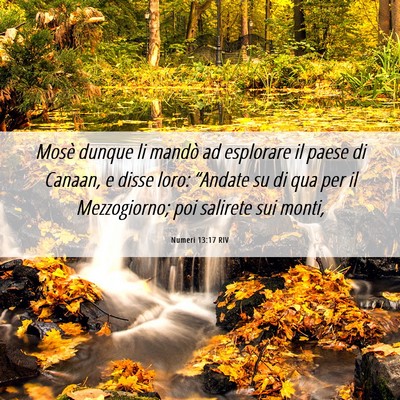Picture 06 - Numeri 13:17 RIV - Mosè dunque li mandò ad esplorare il paese di - Bible Verse Picture