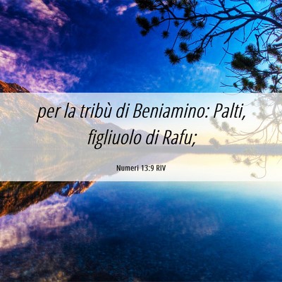 Picture 06 - Numeri 13:9 RIV - per la tribù di Beniamino: Palti, figliuolo di - Bible Verse Picture