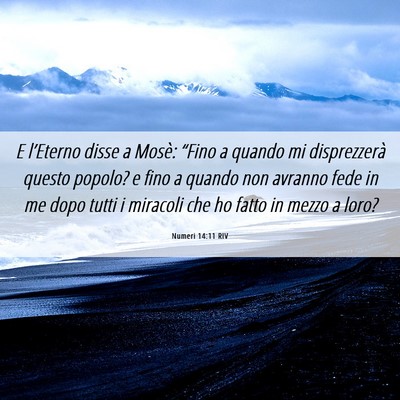 Picture 06 - Numeri 14:11 RIV - E l’Eterno disse a Mosè: “Fino a quando mi - Bible Verse Picture
