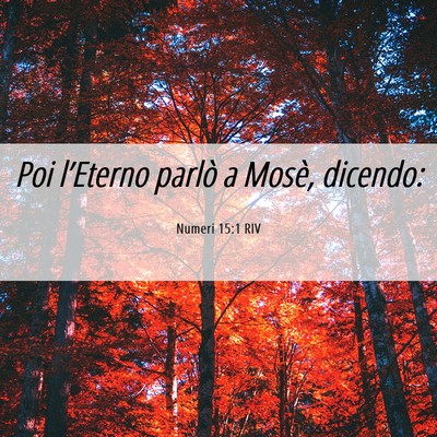 Picture 06 - Numeri 15:1 RIV - Poi l’Eterno parlò a Mosè, - Bible Verse Picture