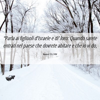 Picture 06 - Numeri 15:2 RIV - “Parla ai figliuoli d’Israele e di’ loro: - Bible Verse Picture