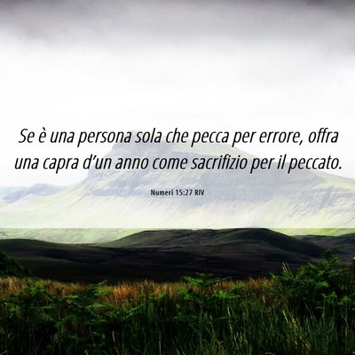 Picture 06 - Numeri 15:27 RIV - Se è una persona sola che pecca per errore, - Bible Verse Picture