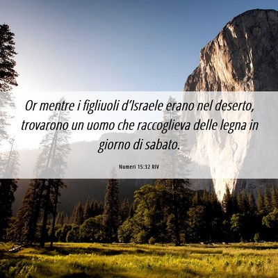 Picture 06 - Numeri 15:32 RIV - Or mentre i figliuoli d’Israele erano nel - Bible Verse Picture
