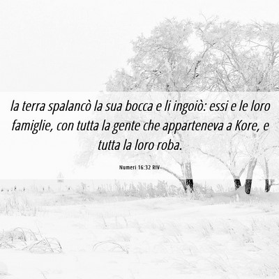 Picture 06 - Numeri 16:32 RIV - la terra spalancò la sua bocca e li ingoiò: - Bible Verse Picture