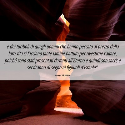 Picture 06 - Numeri 16:38 RIV - e dei turiboli di quegli uomini che hanno peccato - Bible Verse Picture