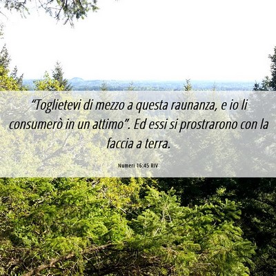 Picture 06 - Numeri 16:45 RIV - “Toglietevi di mezzo a questa raunanza, e io li - Bible Verse Picture