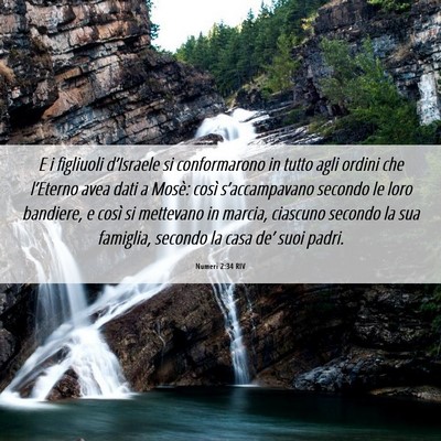 Picture 06 - Numeri 2:34 RIV - E i figliuoli d’Israele si conformarono in - Bible Verse Picture