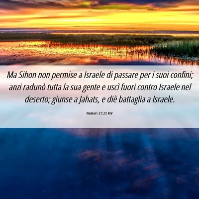 Picture 06 - Numeri 21:23 RIV - Ma Sihon non permise a Israele di passare per i - Bible Verse Picture