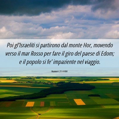 Picture 06 - Numeri 21:4 RIV - Poi gl’Israeliti si partirono dal monte Hor, - Bible Verse Picture