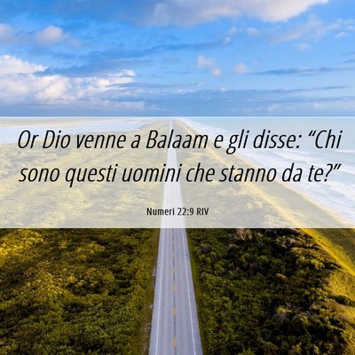 Picture 06 - Numeri 22:9 RIV - Or Dio venne a Balaam e gli disse: “Chi sono - Bible Verse Picture