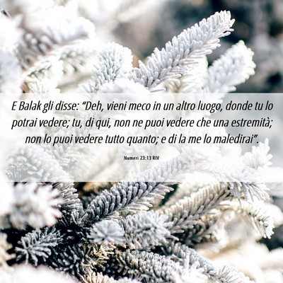 Picture 06 - Numeri 23:13 RIV - E Balak gli disse: “Deh, vieni meco in un altro - Bible Verse Picture