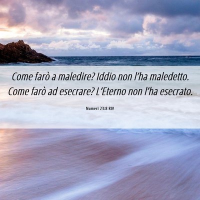 Picture 06 - Numeri 23:8 RIV - Come farò a maledire? Iddio non l’ha - Bible Verse Picture