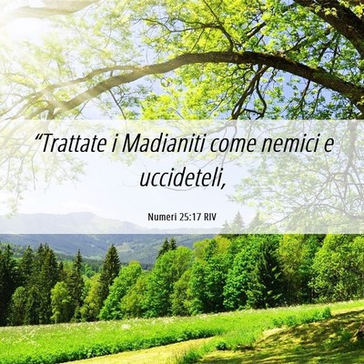 Picture 06 - Numeri 25:17 RIV - “Trattate i Madianiti come nemici e - Bible Verse Picture