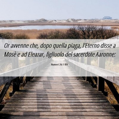 Picture 06 - Numeri 26:1 RIV - Or avvenne che, dopo quella piaga, l’Eterno - Bible Verse Picture