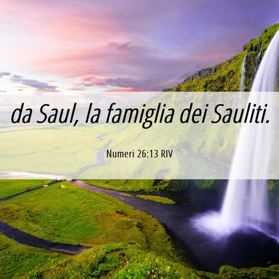 Picture 06 - Numeri 26:13 RIV - da Saul, la famiglia dei - Bible Verse Picture
