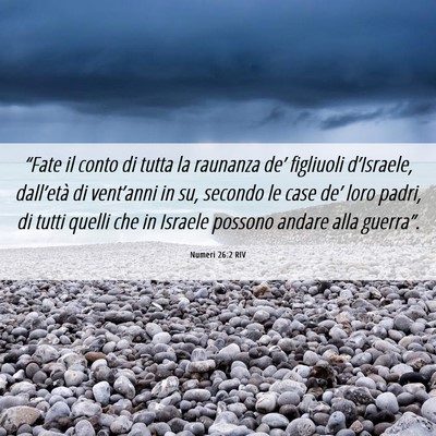Picture 06 - Numeri 26:2 RIV - “Fate il conto di tutta la raunanza de’ - Bible Verse Picture
