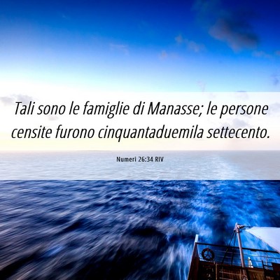 Picture 06 - Numeri 26:34 RIV - Tali sono le famiglie di Manasse; le persone - Bible Verse Picture