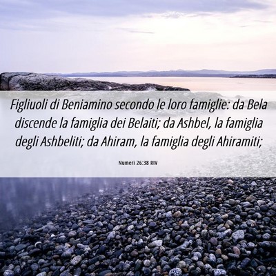 Picture 06 - Numeri 26:38 RIV - Figliuoli di Beniamino secondo le loro famiglie: - Bible Verse Picture