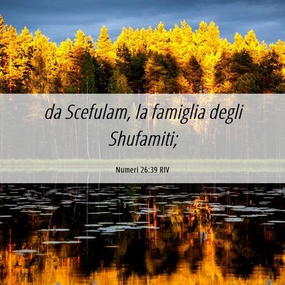 Picture 06 - Numeri 26:39 RIV - da Scefulam, la famiglia degli - Bible Verse Picture