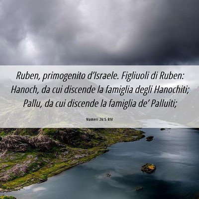 Picture 06 - Numeri 26:5 RIV - Ruben, primogenito d’Israele. Figliuoli di - Bible Verse Picture